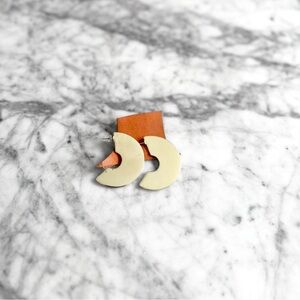 Hand-cut Polished Silver Earrings